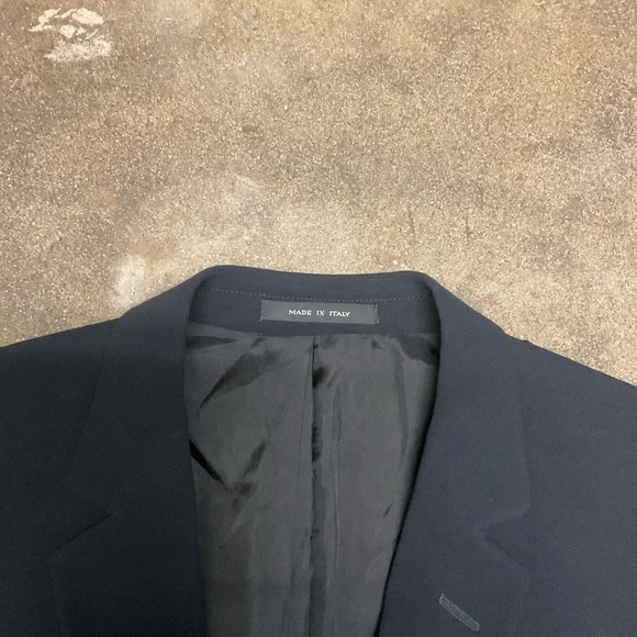 Emporio Armani Sean Line Blazer Black Virgin Wool Made in Italy – Fits M
